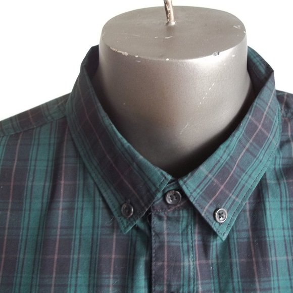 OURCASTE Dark Academia Preppy Parochial Tartan Punk Plaid Kevin Shirt XL NWT - Picture 3 of 8